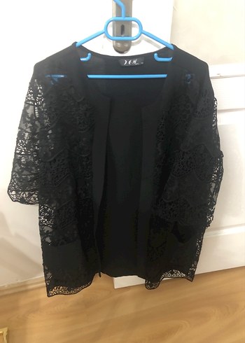 Dantel Detaylı Siyah Goth Bluz - Görsel 5