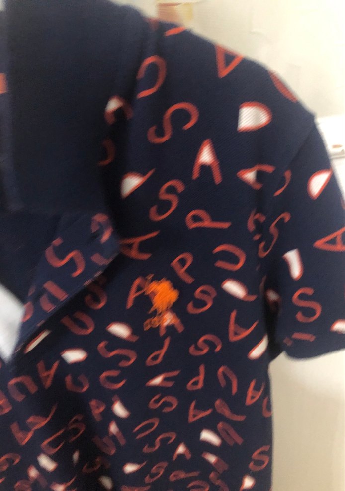 Erkek Lacivert Baskılı Kısa Kollu Polo Tişört - Görsel 4