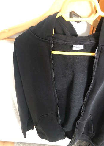 Siyah Fermuarlı Kapüşonlu Erkek Polar - Görsel 6