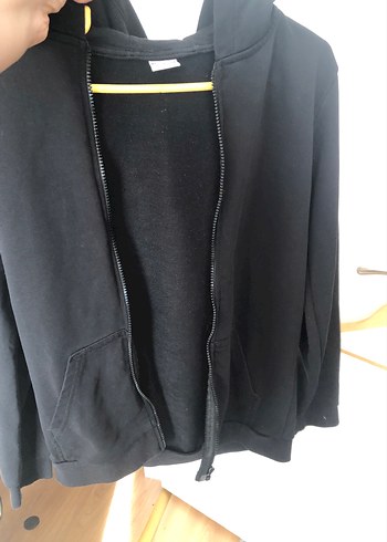 Siyah Fermuarlı Kapüşonlu Erkek Polar - Görsel 7