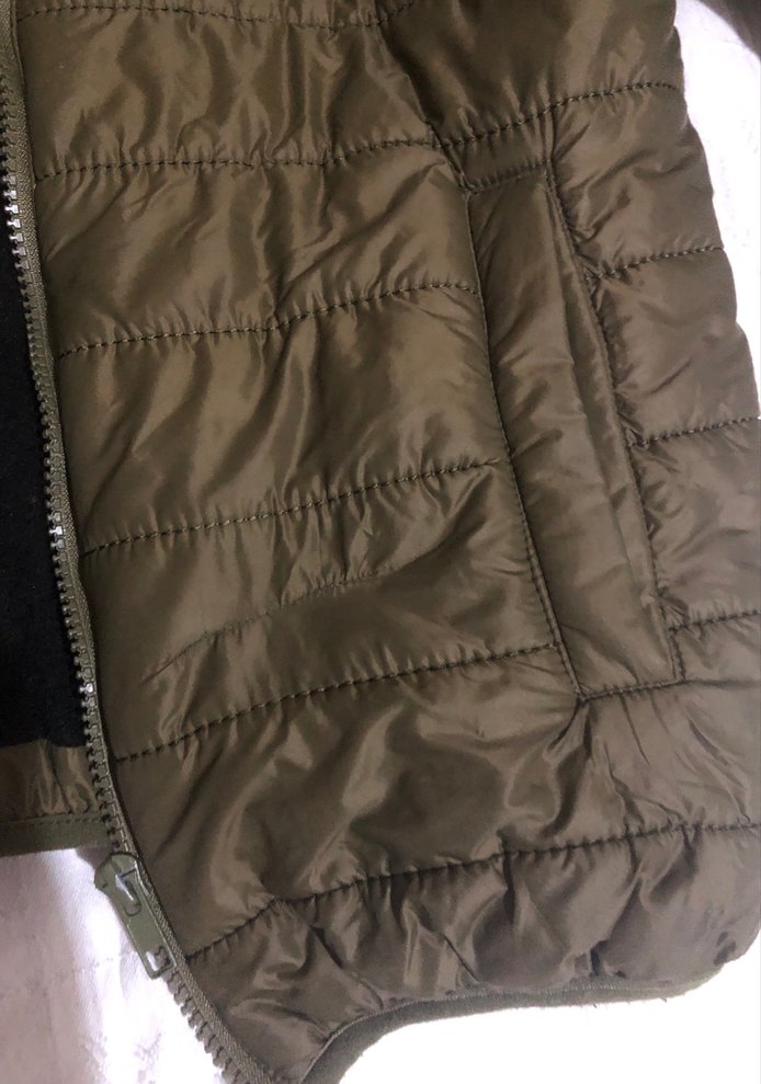 Erkek Çocuk Haki Kapüşonlu Fermuarlı Mont - Görsel 3