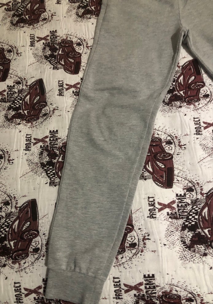 Erkek Gri Çizgili Sweatshirt ve Eşofman Takımı - Görsel 5