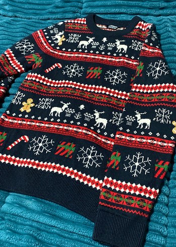 Desenli Örgü erkek çocuk Kazak - Görsel 4