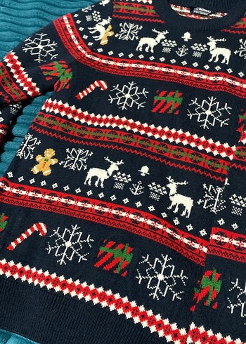 Desenli Örgü erkek çocuk Kazak - Görsel 3