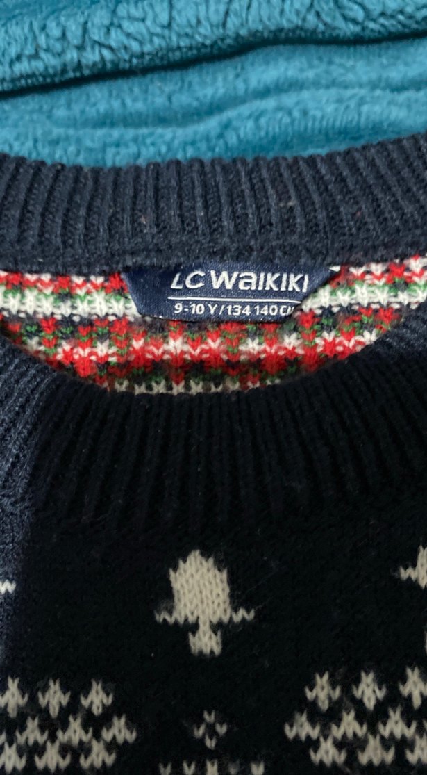 Desenli Örgü erkek çocuk Kazak - Görsel 5