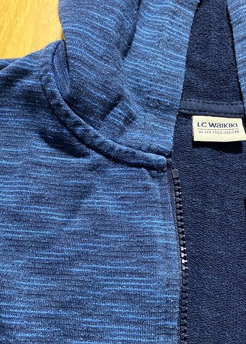 Erkek Çocuk Kapüşonlu Fermuarlı Mavi Sweatshirt - Görsel 8