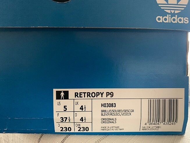 37,5 Beden çeşitli Renk Adidas Retropy P9