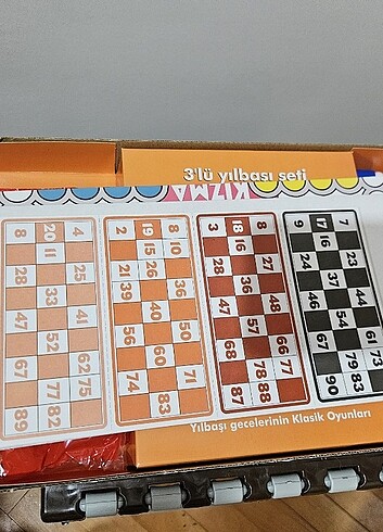 Kutu Oyunu 3'lü Yılbaşı Seti (tombala, kızmabirader, fırdöndü)  - Görsel 3