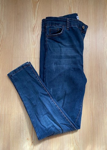 Parlak Mavi Kadın Denim Pantolon