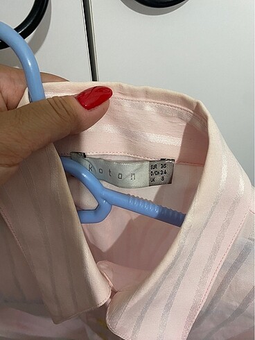 Koton Koton marka uçuk pembe slimfit gömlek