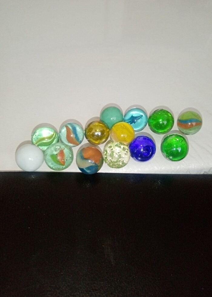 14 Adet Özel Renkli Bilye Misket - Görsel 3