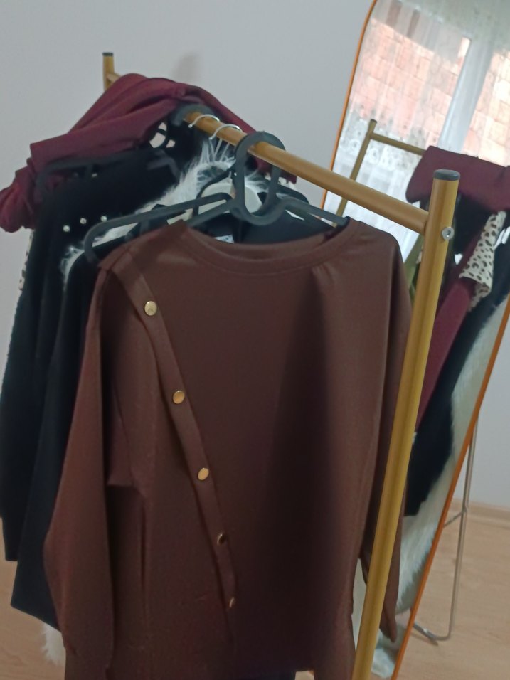 Düğmeli Kahverengi ikili takım - Görsel 3