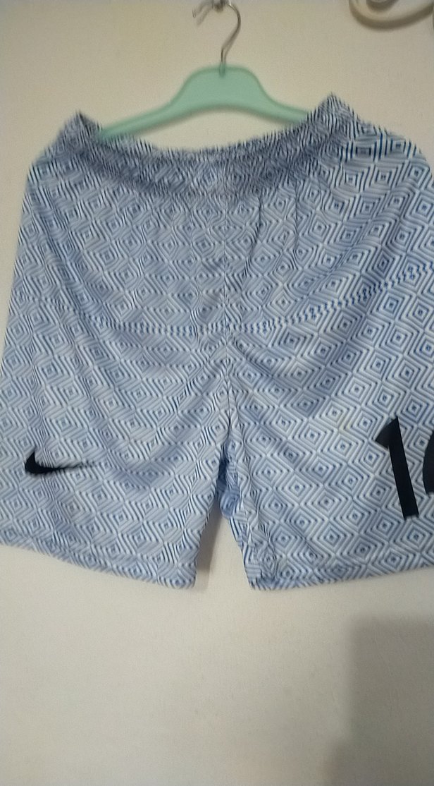 Düğmeli Mavi Desenli Mini Erkek Mayo - Görsel 2