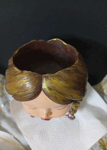 Pastel Renkli Kahverengi Kız Saksı - Görsel 3