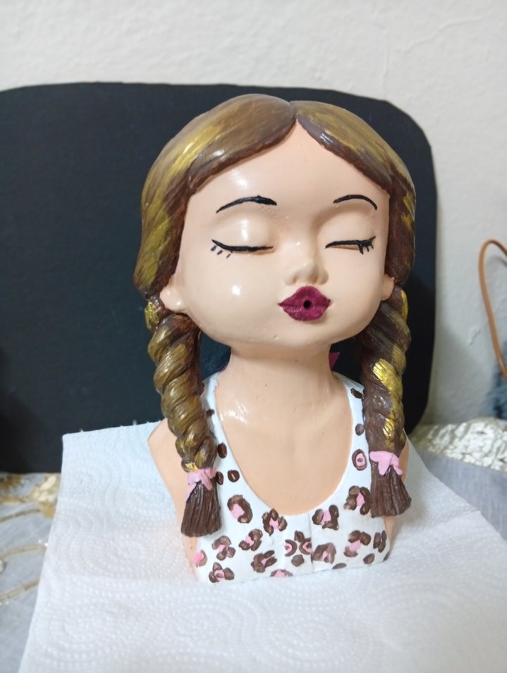 Pastel Renkli Kahverengi Kız Saksı - Görsel 4