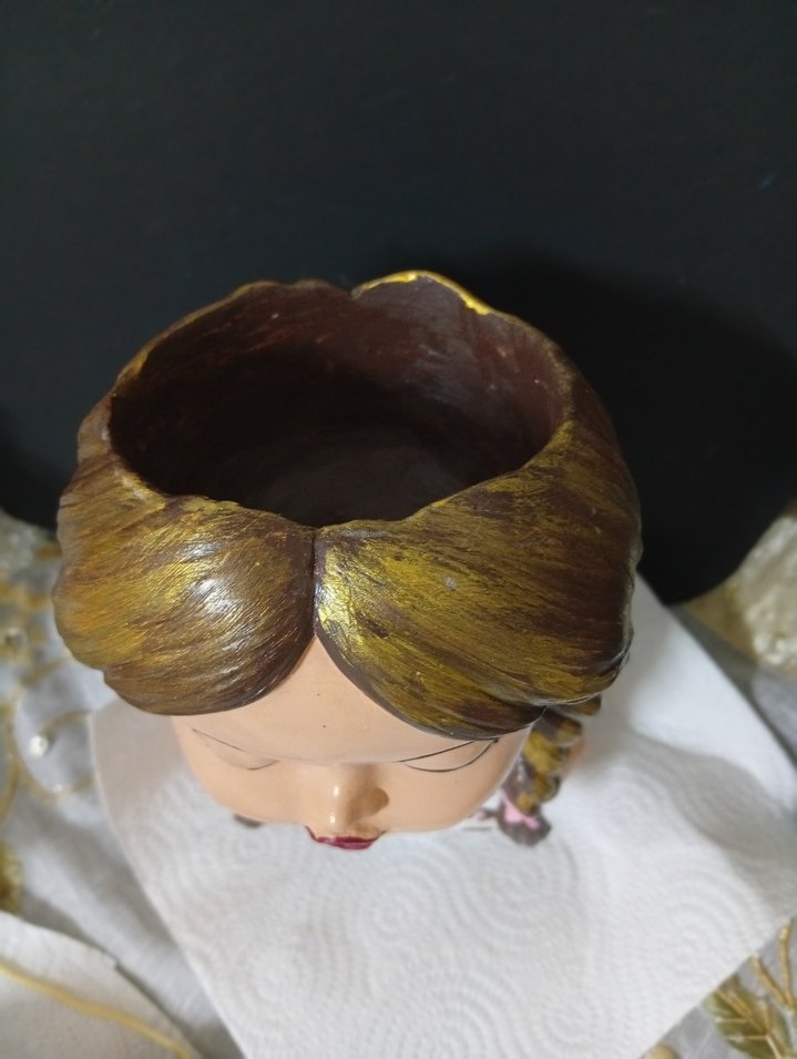 Pastel Renkli Kahverengi Kız Saksı - Görsel 3