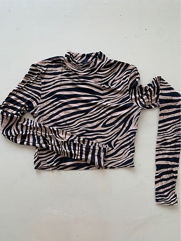 Kahverengi zebra desen crop