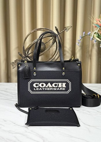 Beden sarı Renk Coach Pastel Sarı Baskılı Kadın Çanta