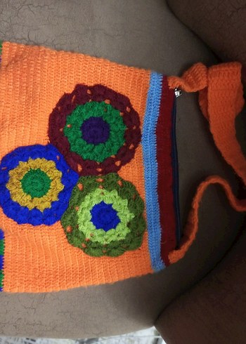 Zara Renkli Örgü Desenli Kol Çantası