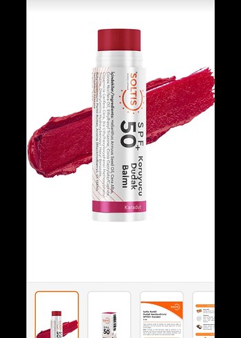 Soltis SPF 50+ Dudak Koruyucu Balmı Karadut
