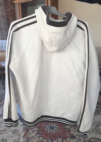 Gri Fermuarlı Rahat Sweatshirt - Görsel 8