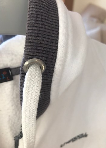 Gri Fermuarlı Rahat Sweatshirt - Görsel 5