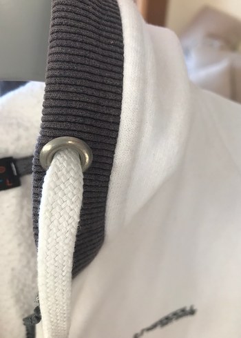 Gri Fermuarlı Rahat Sweatshirt - Görsel 6