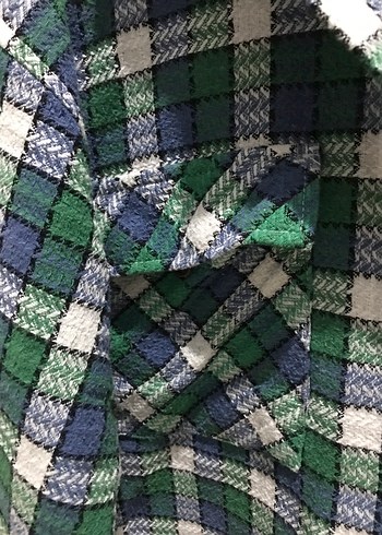 Düğmeli Yeşil Kareli Kadın Gömlek - Görsel 3