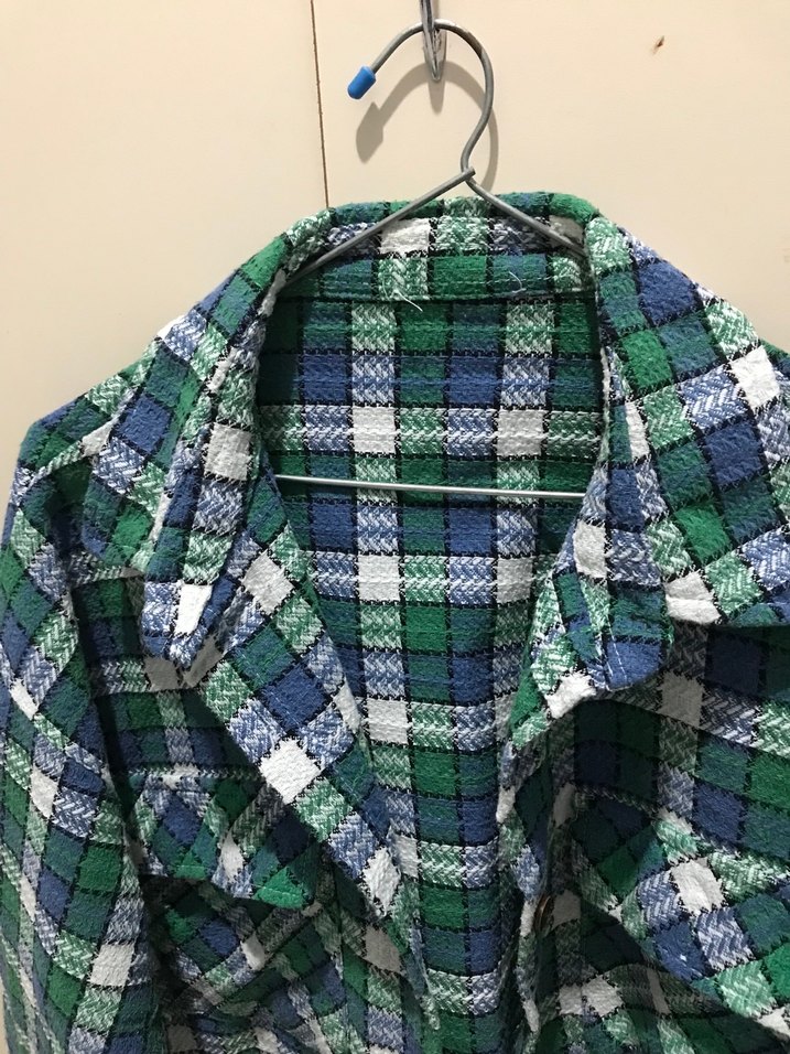 Düğmeli Yeşil Kareli Kadın Gömlek - Görsel 5