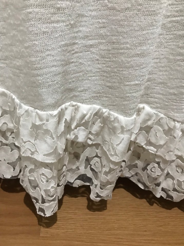 Dantel Detaylı Beyaz Kadın Bluz - Görsel 5