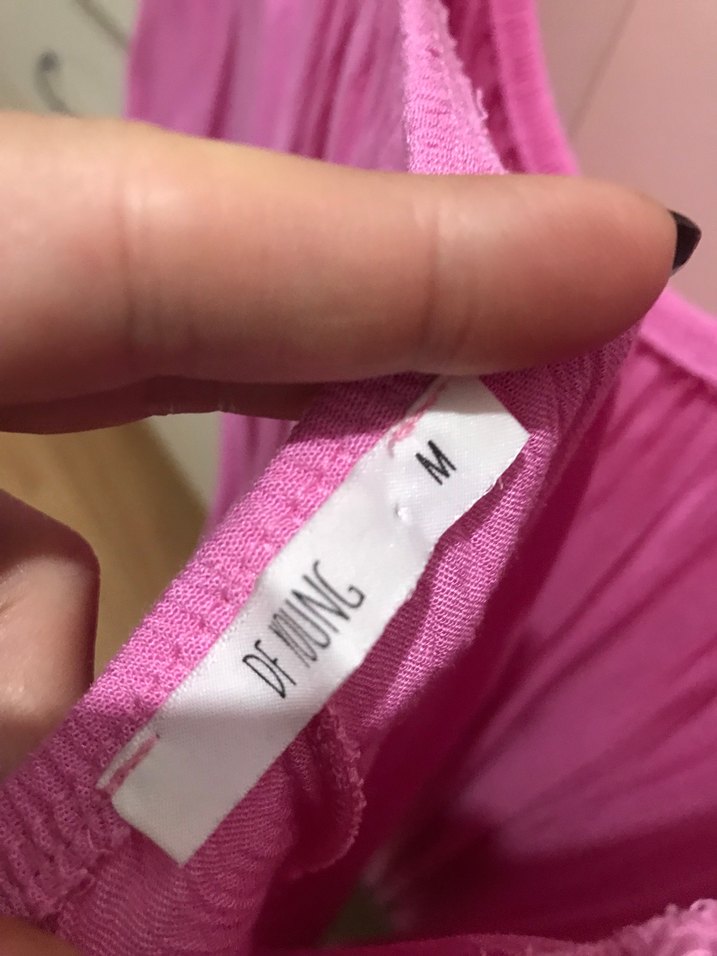 Pembe Pilili Bohem Kadın Bluz - Görsel 2