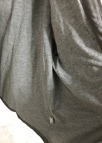 Gri Midi Boy Rüzgarlık Fermuarlı - Görsel 4