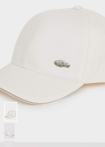 Beyaz Minimalist erkek  çocuk Şapka 5-8yaş - Görsel 2