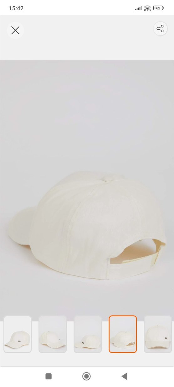 Beyaz Minimalist erkek  çocuk Şapka 5-8yaş - Görsel 4