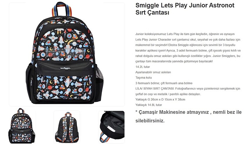  Beden Smiggle Lets Play Junior Id Sırt Çantası