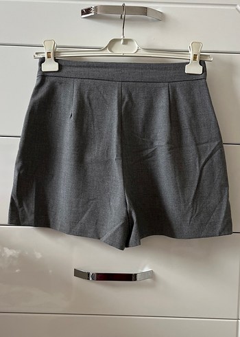 Gri Pliseli Mini Etek - Görsel 3