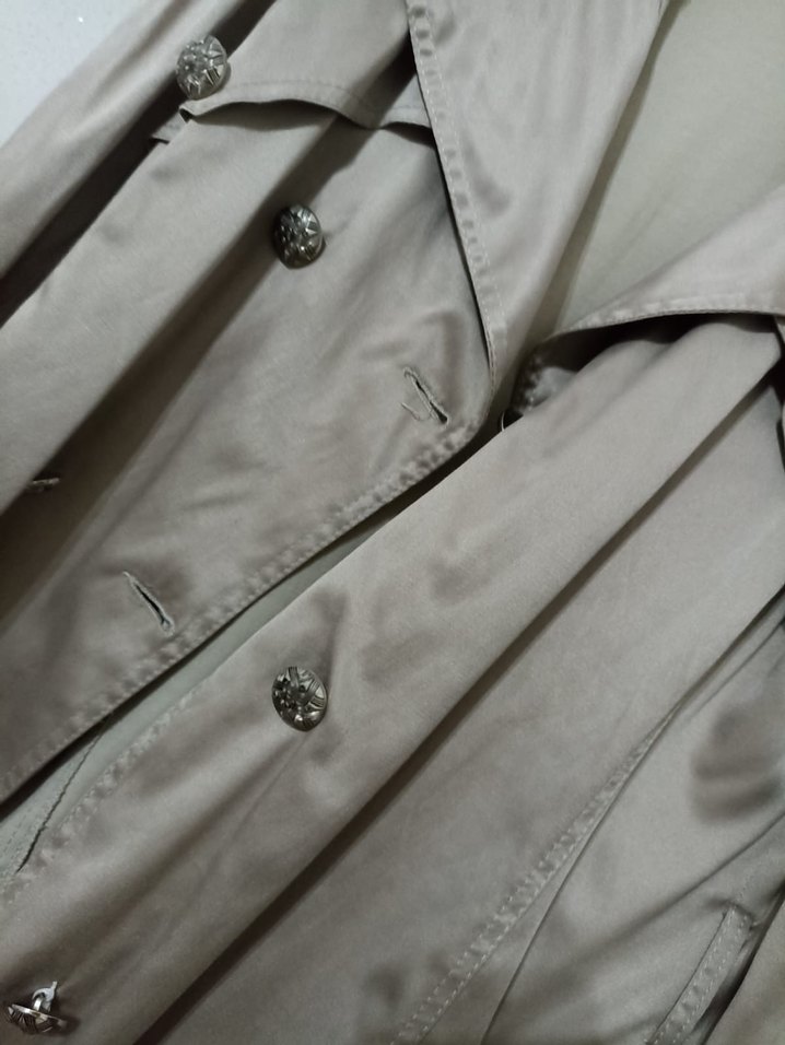 Bej Midi Kadın Trençkot Düğmeli - Görsel 2