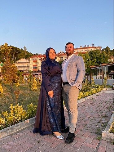 52 Beden lacivert Renk Abiye