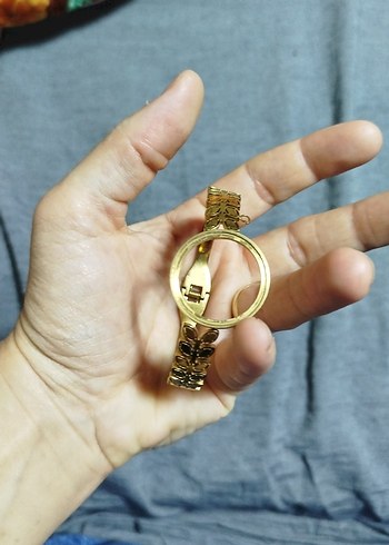 Beden altın Renk Zincir Detaylı celık Altın Renk Kadın Bileklik