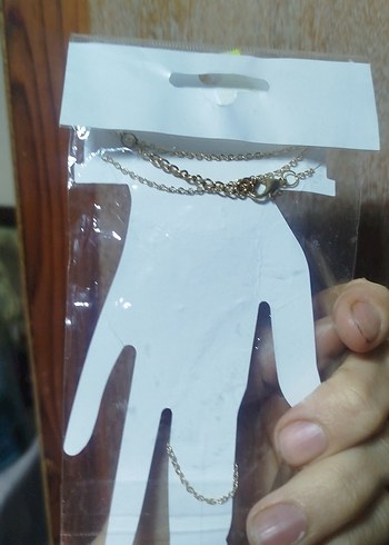 Zincir Detaylı Altın Renk Kadın El Zinciri - Görsel 4