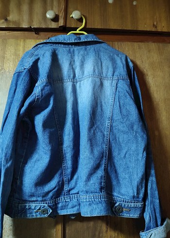 Düğmeli Mavi Kadın Denim Ceket - Görsel 2