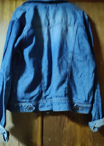 Düğmeli Mavi Kadın Denim Ceket - Görsel 4