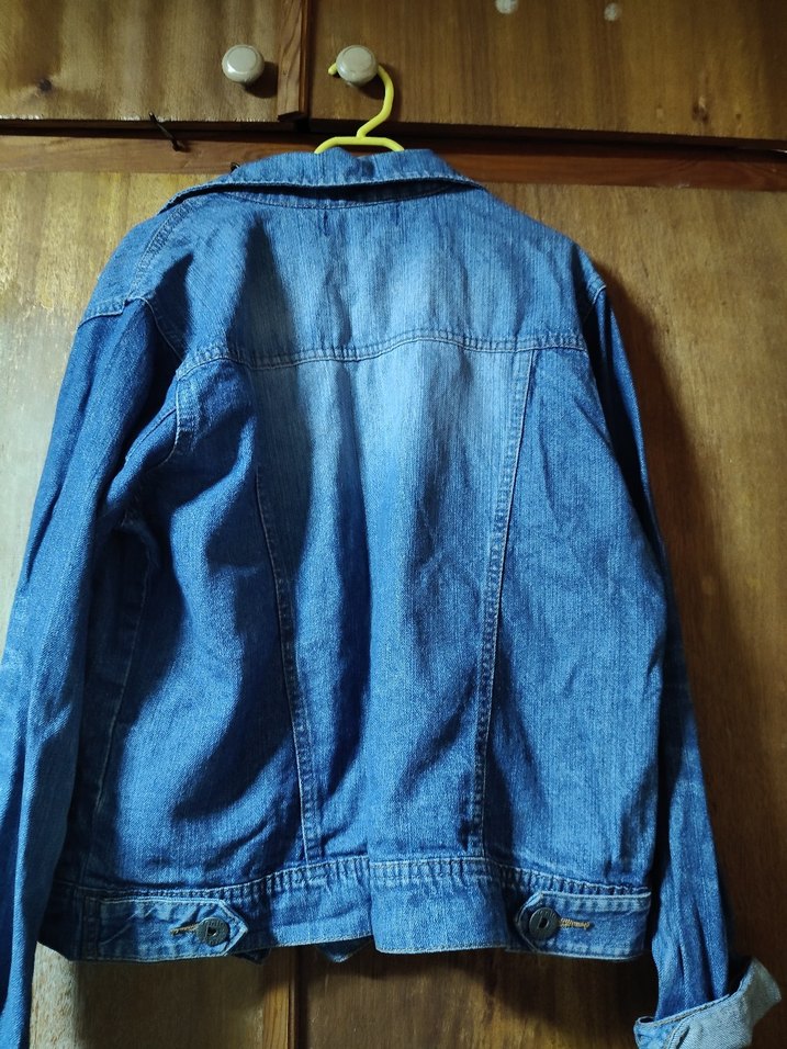 Düğmeli Mavi Kadın Denim Ceket - Görsel 2