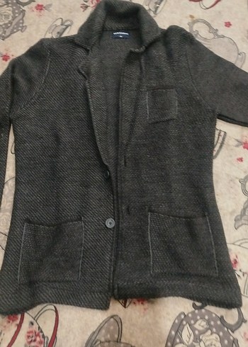 Düğmeli Gri erkek Yün Midi Kaban - Görsel 2