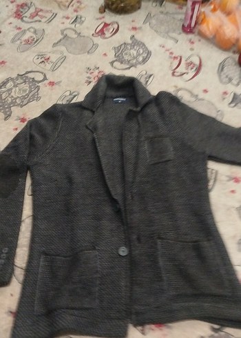 Düğmeli Gri erkek Yün Midi Kaban - Görsel 5