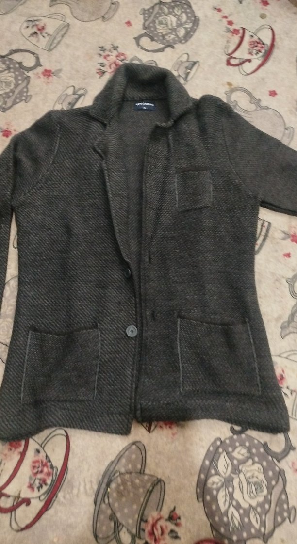 Düğmeli Gri erkek Yün Midi Kaban - Görsel 2