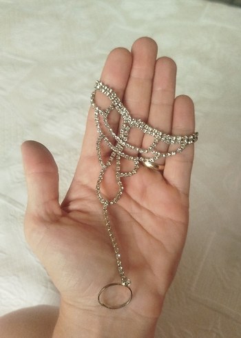 Accessorize Altın Renkli Payetli Bohem Kadın El Zinciri