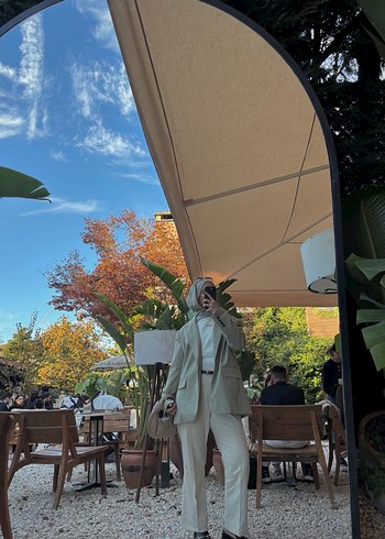 Camel Renkli Midi Boy Kadın Blazer Ceket - Görsel 3