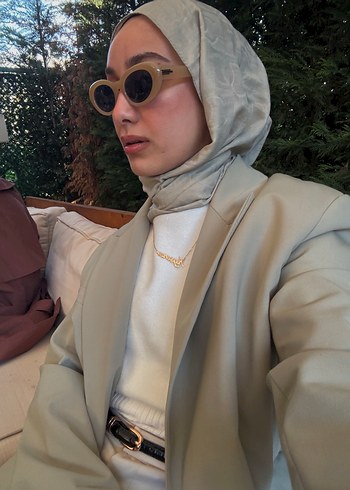 Camel Renkli Midi Boy Kadın Blazer Ceket - Görsel 2