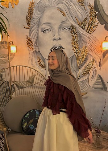 Bordo Kadın gömlek - Görsel 3